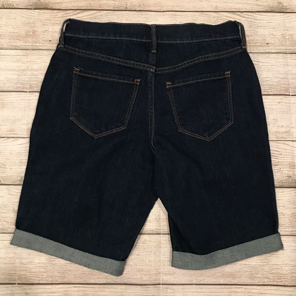 NWT Mid-Rise Slim Bermuda Jean Shorts Size 0 - Picture 4 of 8